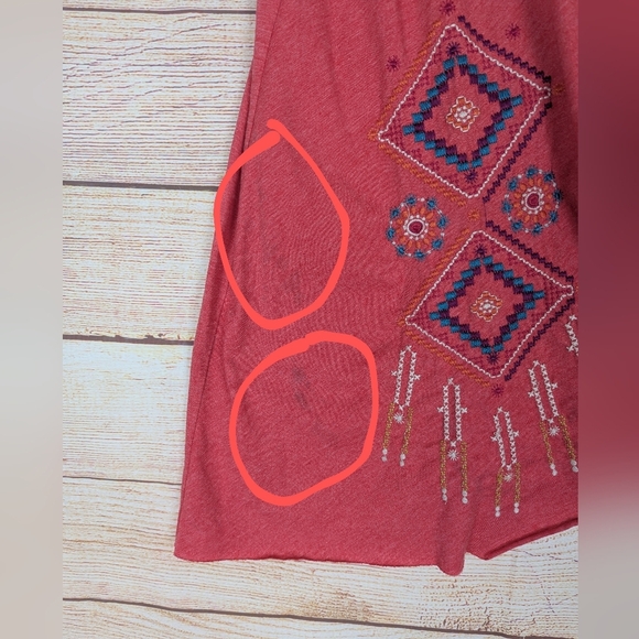 Johnny Was Size Medium M Boho Embroidered Tunic Top Corral Boxy Oversized - Picture 10 of 12